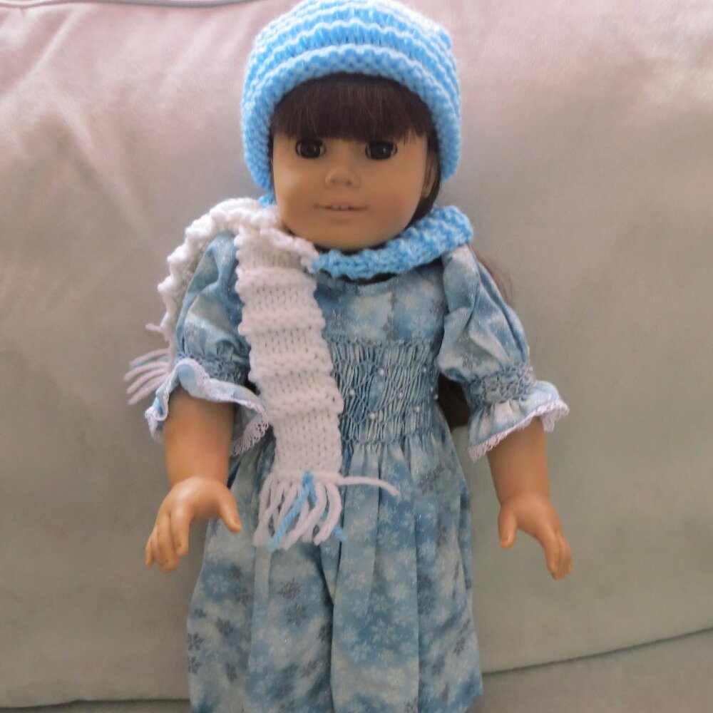 American Girl Hand Knitted Hats and Scarfs